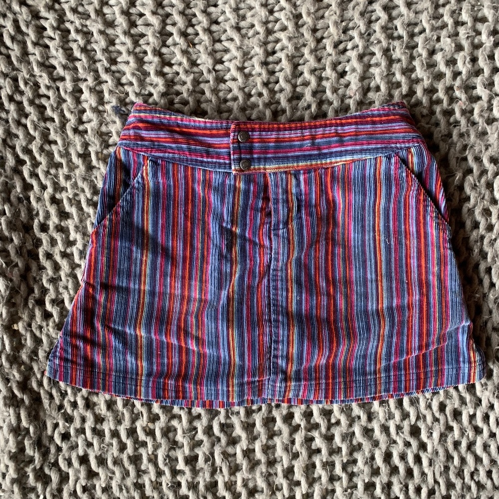 Lands'End Velour Stripe Skirt shorts